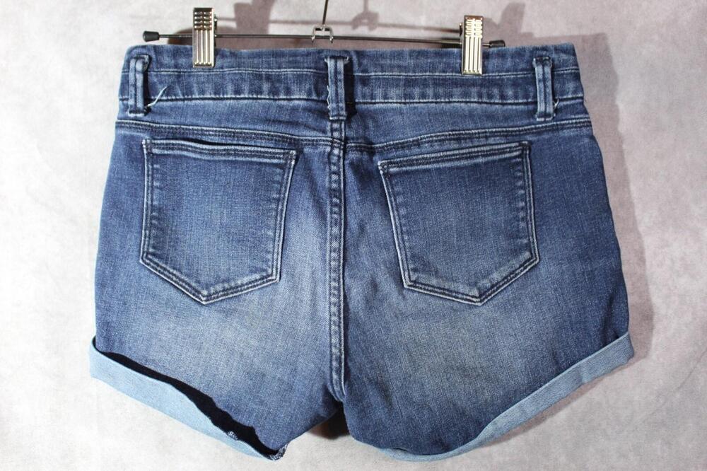 Candie's Shorts Juniors 7 Blue Denim Cuffed Cut-Off 5 Pocket Zip Fly Casual